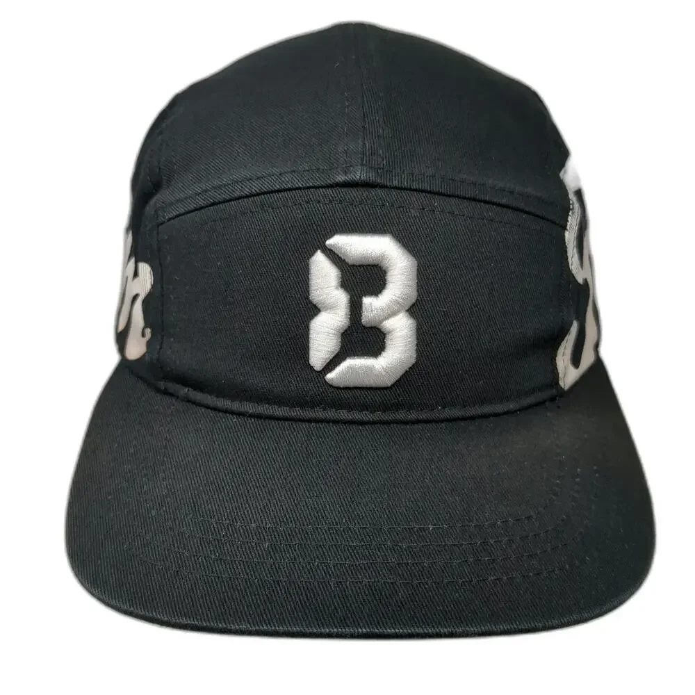 Freedom83 Clothing Co. 5 Panel Black One Size Hat Freedom Script Graphic B Logo